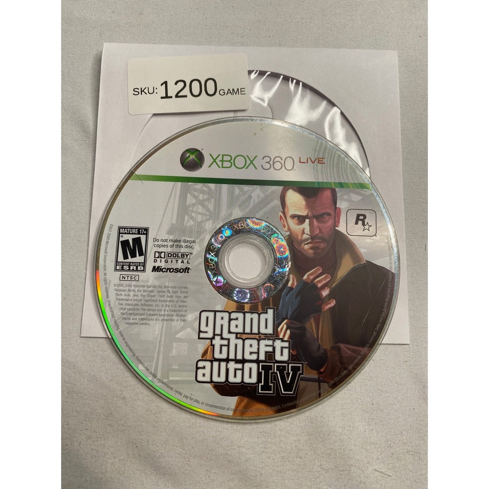 Grand Theft Auto IV GTA 4 Microsoft Xbox 360